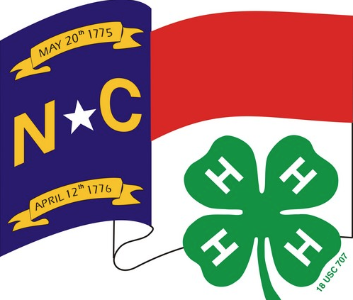 NC flag and 4-H clover logo